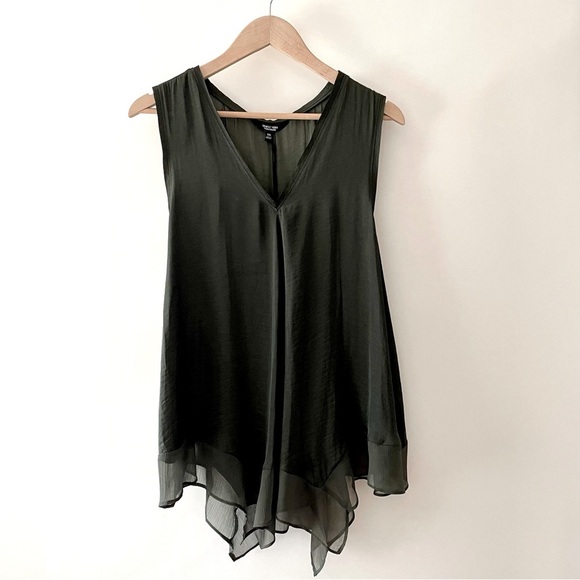 NWT Simply Vera Vera Wang Dark Green Sleeveless A-line Camisole Top Size XXL - Picture 1 of 16